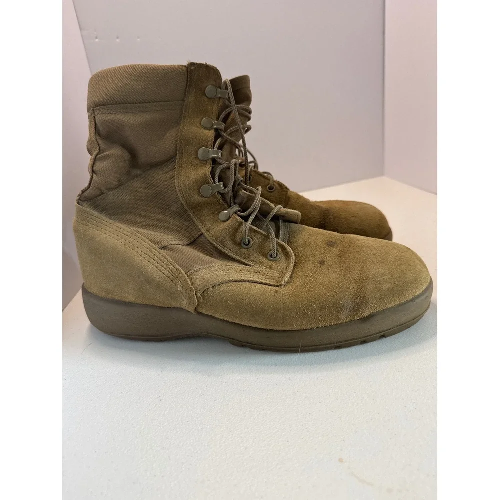 Vibram McRea Coyote Tan Suede Nylon Military Combat Tactical Boots Mens High Top